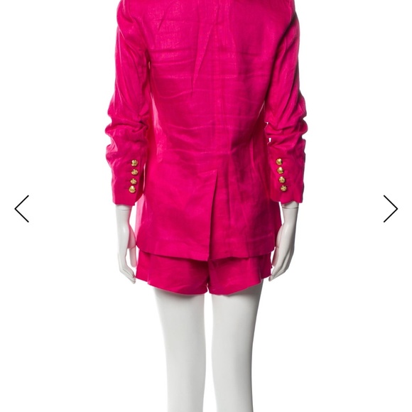 Veronica Beard Fuchsia Double-Breasted Blazer - Picture 3 of 4